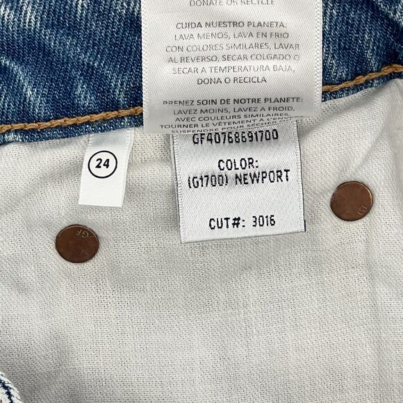 GRLFRND Helena High Rise Cutoff Denim Shorts Women’s Size 24 Newport Distressed - Picture 5 of 6